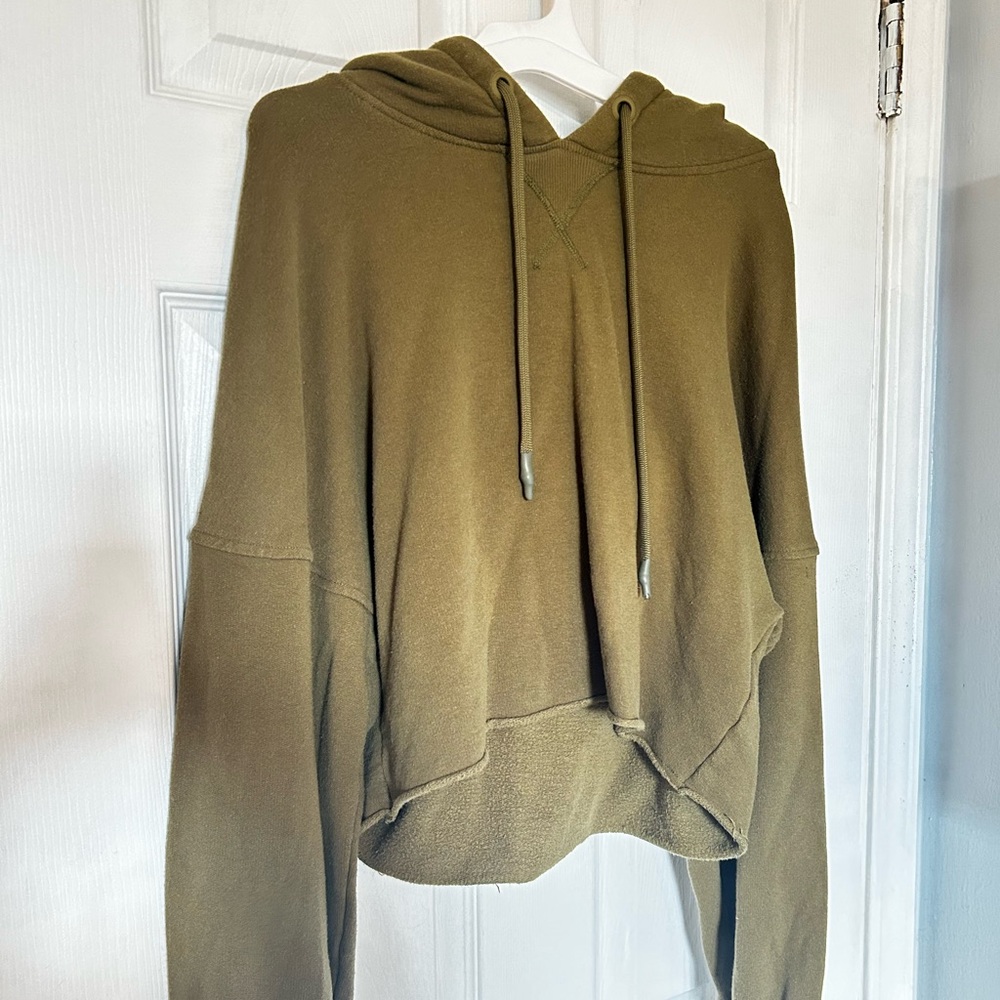 Oliver green cropped UGG hoodie